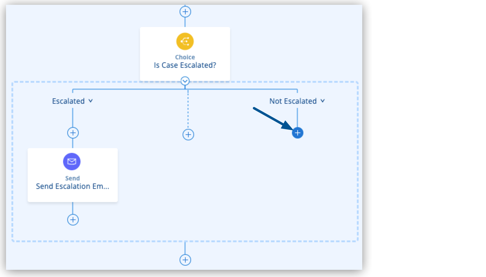A flow in the canvas UI with the *Add Component* button highlighted