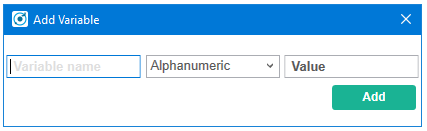 「Add Variable (変数を追加)」 ウィンドウ