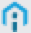 A stylized letter i in a house shape" 2%